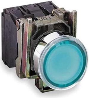 SCHNEIDER ELECTRIC XB4BW33B5 Illuminated Push Button, 22 mm, 1NO/1NC, Green