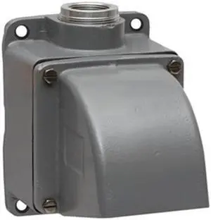 HUBBELL WIRING DEVICE-KELLEMS MB601003W Pin & Sleeve Receptacle, 60/100 A, -