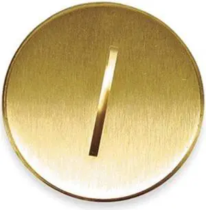 HUBBELL WIRING DEVICE-KELLEMS S5020 Box Cover, 1 Gang, Brass, Flush Cover Type