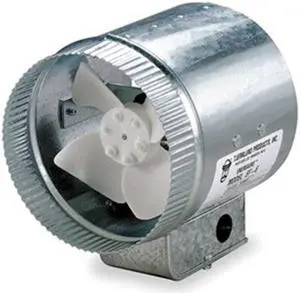 Axial Duct Booster, Galvanized Steel