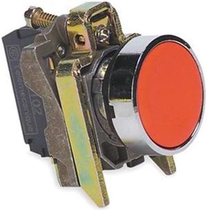 SCHNEIDER ELECTRIC XB4BA45 Flush Push Button Operator, 22 mm, 1NO/1NC, Red