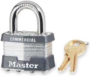 Padlock, KA, 15/16 In H, 5 Pin, Steel