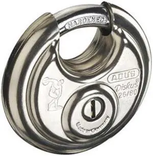 ABUS 26/80 KD Padlock, Keyed Different, Partially Hidden Shackle, Disc
