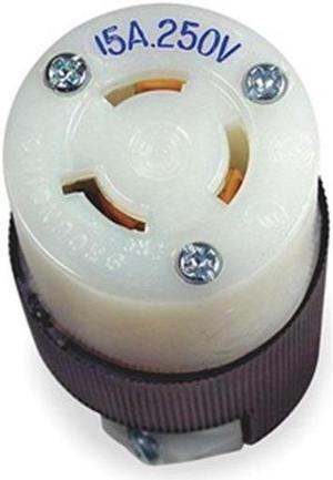 HUBBELL WIRING DEVICE-KELLEMS HBL4579C Locking Connector, L6-15R, 15 A, 250V