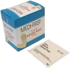 MEDIQUE 61273 Gauze Pad, Sterile, 12 Ply Cotton, PK25
