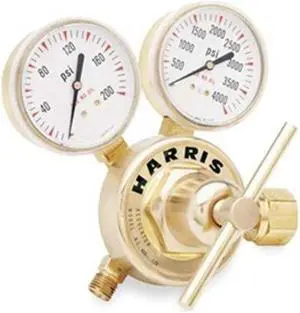 HARRIS 425-125-580 Gas Regulator, Argon, Helium, Nitrogen, Single Stage,