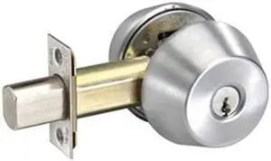Deadbolt, Double Cylinder, Satin Chrome Deadbolt, Double Cylinder, Satin Chrome