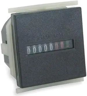 EATON 7-T-65-4848PM-406 Hour Meter,Square,7 Digit,100-130VAC