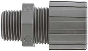 Cord Connector, NPT, 0.50-0.63 In, Gray