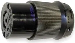 HUBBELL WIRING DEVICE-KELLEMS HBL2813BK 30A Locking Connector 4P 5W 120/208VAC