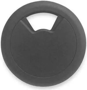 Grommet, Desk, 3 1/8 In Dia, 1 1/8 In H, Blk