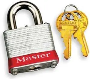 4 Pin Tumbler Padlockw/Red Bumpe