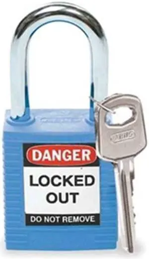 Lockout Padlock, Fiberglass, Blue