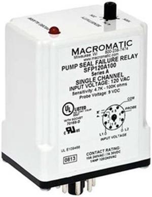 MACROMATIC SFP120A100 Pump Seal Failure Relay,SPDT,8Pin,120VAC