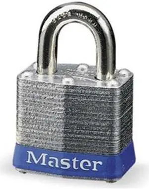 Padlock, Key Type Different, Blue, 2 Keys