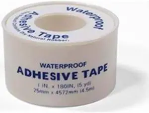 MEDIQUE 62101 Adhesive Tape, White, 1 In. W, 5 yd. L