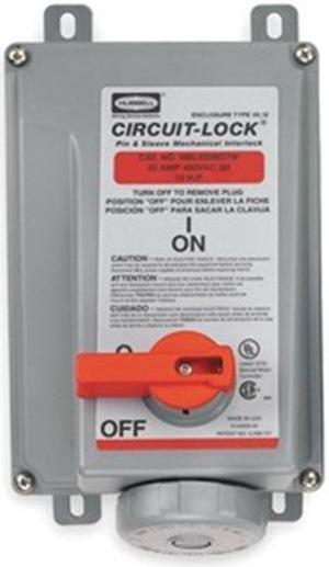 HUBBELL WIRING DEVICE-KELLEMS HBL420MI7W Mechanical Interlock,Pin And