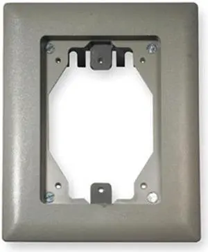 HUBBELL WIRING DEVICE-KELLEMS PFBRFGY1 Floor Sub-Plate, Floor Box Type, 1 Gang,
