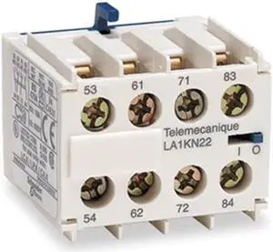 SCHNEIDER ELECTRIC LA1KN22 IEC Contact Block,10A,2NC,2NO