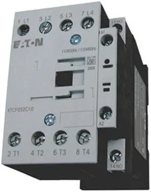 EATON XTCF045C10TD IEC Magnetic Contactor, 4 Poles, 24V DC, 25 A, Reversing: No