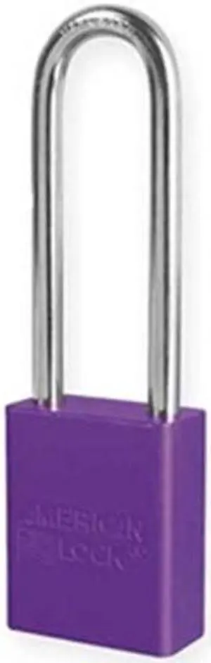 AMERICAN LOCK A1107KAPRP Lockout Padlock, KA, Purple, 1-7/8"H