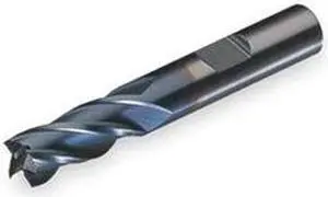 End Mill, Co, TiCN, 3/16, 4 FL, SGL Sq End, CC