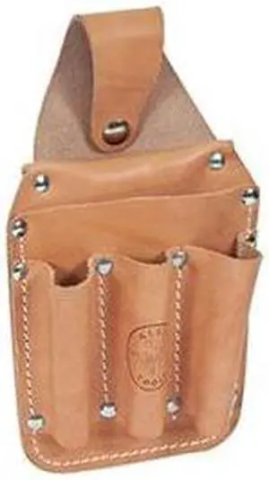 Tool Pouch, 6 Pkt, 5-3/4 x2-1/2x10, Leather