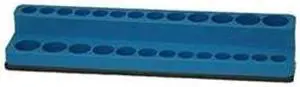 Tool Organizer, Sockets, 1/4 Dr, Blue, Mag.
