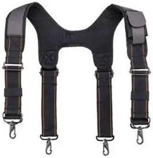 ERGODYNE 5560 Tool Suspenders, Tool Belt Suspenders, Gray, Polyester, 1 Pockets