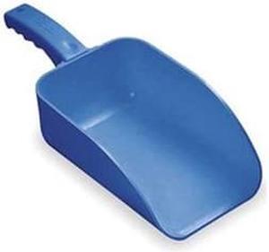 Plastic Hand Scoop, Blue, 15 x 6 1/2 In