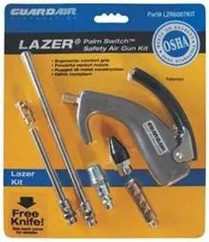 GUARDAIR LZR6007KIT Ergonomic Air Gun Kit, 3", 6" Extension