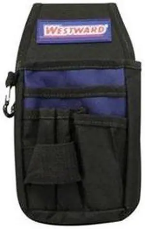WESTWARD 5MZL9 Tool Pouch, 6 Pockets, Compatible with Tool Belts up to 3 in,