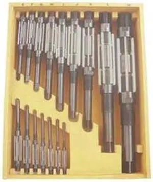 WESTWARD 4LGU5 Adjustable Hand Reamer Set,HSS,16 Pcs