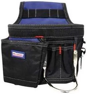 WESTWARD 5MZL7 Tool Pouch, Tool Pouch, Black, Polyester, 5 Pockets