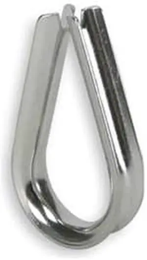 DAYTON 2VKK7 Wire Rope Thimble,1/8 In,Steel,PK25