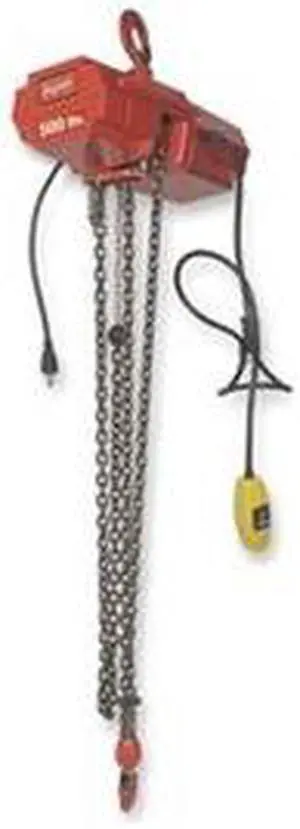 Elec Chain Hoist, 1/4T, 20 ft Lift, 8 fpm