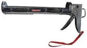 WESTWARD 13J322 Caulk Gun, 20 oz Container Size, Steel, 7:01, Half Barrel