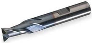 End Mill, HSS, TiCN, 3/8, 2 FL, SGL Sq End, CC
