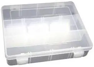 WESTWARD 5MZJ1 Tool Case with 12 compartments, Plastic, 1 3/4 in H x 7 in W