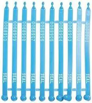 BRADY 95193 Lock Seal,Plastic,Blue,PK100