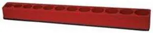 Tool Organizer, Sockets, 3/8 Dr, Red, Mag.