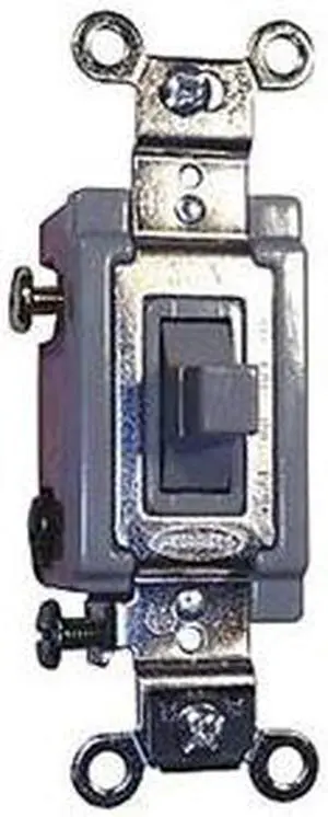 HUBBELL WIRING DEVICE-KELLEMS HBL1557GY Wall Switch,120/277V,20A,3-Position