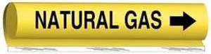 BRADY 73910 Pipe Marker,Natural Gas,2 In.H
