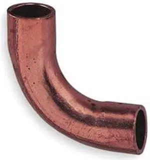 NIBCO 607LT3/4 3/4" NOM C Copper 90 Degree Long Radius Elbow