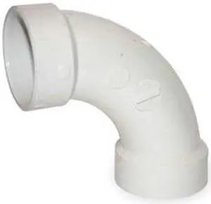 MUELLER INDUSTRIES 1WJZ1 2" Hub PVC DWV 90 Degree Long Sweep Elbow