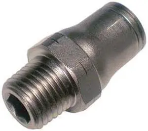 LEGRIS 3675 56 11 Nickel Plated Brass Male Connector, 1/4 in Tube Size