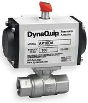 DYNAQUIP CONTROLS P2S28AJSR09210A 2" FNPT Stainless Steel Pneumatic Ball Valve