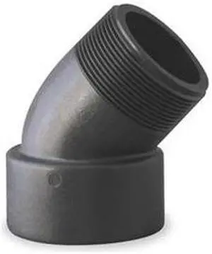 ZORO SELECT SL150-45 45 Degree Street Elbow, Polypropylene, 1-1/2", Schedule