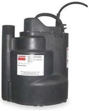 DAYTON 3YU57 1/4 HP 1-1/4" M Submersible Sump Pump 120V AC Vertical