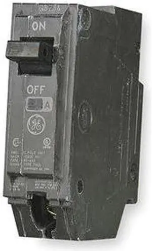 GE THQL1125 Molded Case Circuit Breaker, THQL Series, 25A, 1 Pole, 120/240V AC,